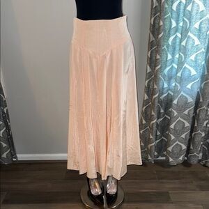 Scott McClintock Vintage 1980’s Pale Pink Yolk Front Taffeta Maxi Skirt